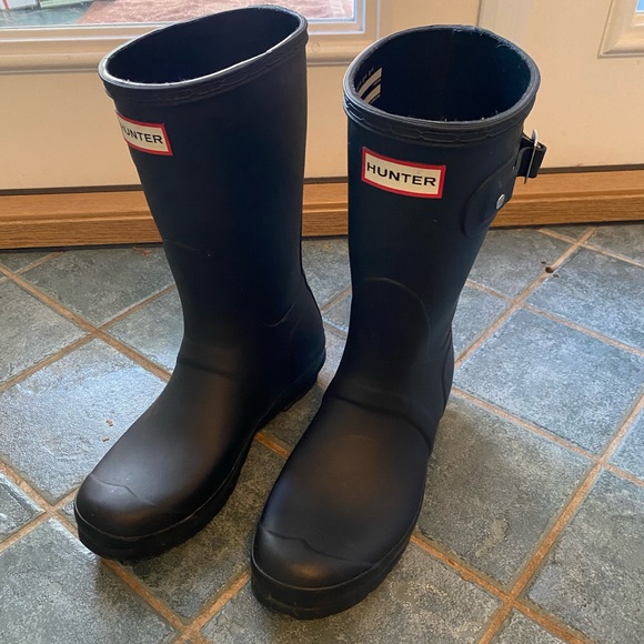 Hunter Shoes - HUNTER Black Mid-Height Rain Boots